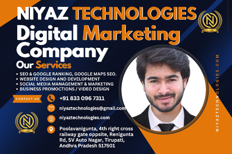 Cover photo of NIYAZ TECHNOLOGIES | DIGITAL MARKETING COMPANY IN TIRUPATI